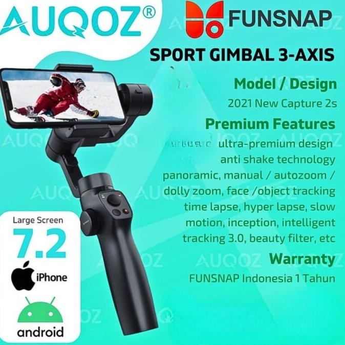 AUQOZ x Funsnap Sport Gimbal 3-Axis Stabilizer Kamera HP ActionCam