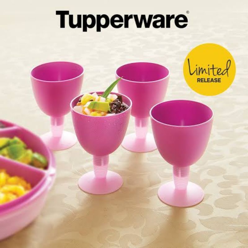 Goblet gelas ungu TUPPERWARE Original 100%