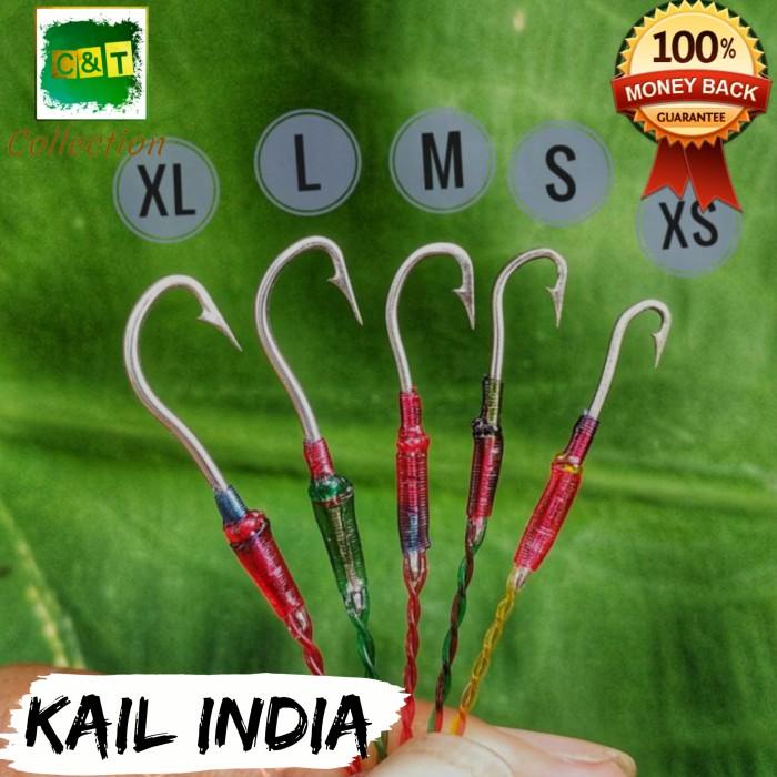 Kailo Kail Pancing Urek Belut Pancing Belut Kail India Bahan Baja (Satu Set)