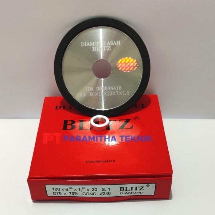 Asahan Diamond Asah 4" Inch / Batu Asah Pisau / Mata Asah Intan 1 Sisi Blitz