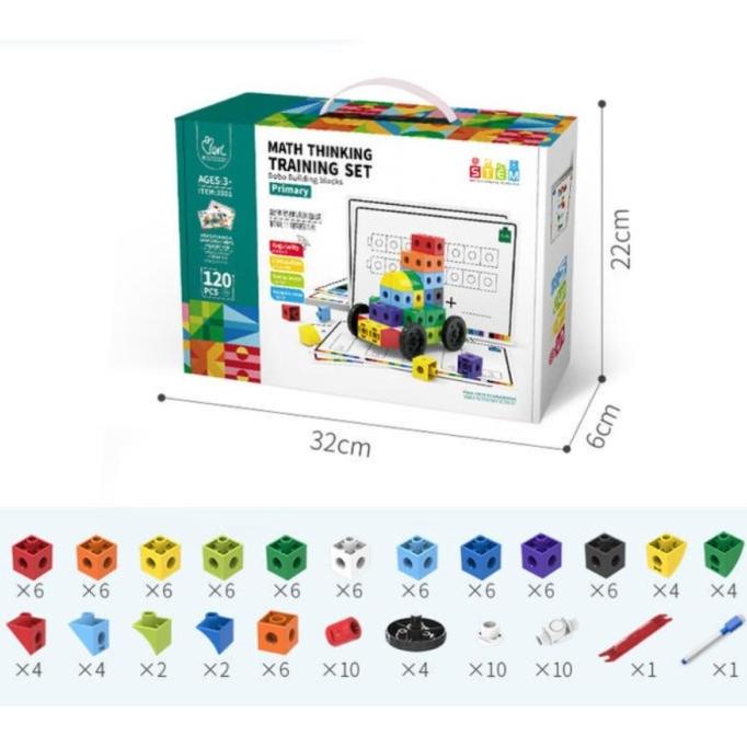 Math Thinking Training Set Blocks Linking MAth Cube Belajar Matematika