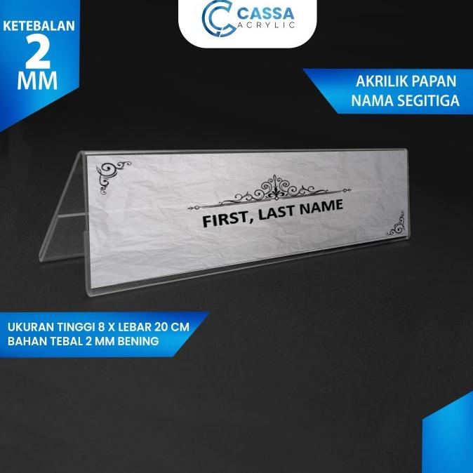

populer] AKRILIK PAPAN NAMA / DISPLAY MEJA PANITIA / SEGITIGA UK 6X20 CM