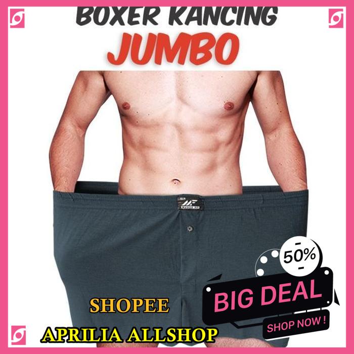 MUSCLE FIT BOXER BIG SIZE KANCING ABU CELANA DALAM PRIA HIGHT CLASS