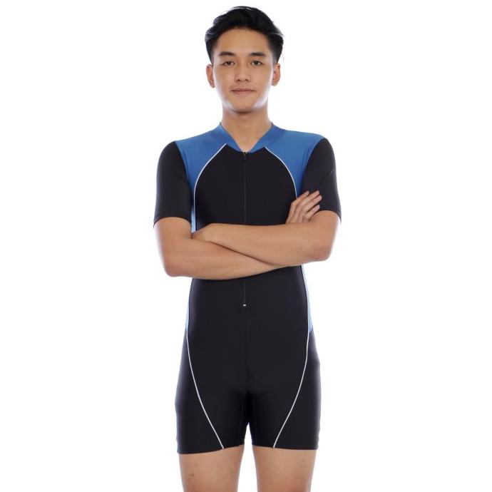 BAJU RENANG DIVING POLOS LENGAN PENDEK ( UNISEX) NB009