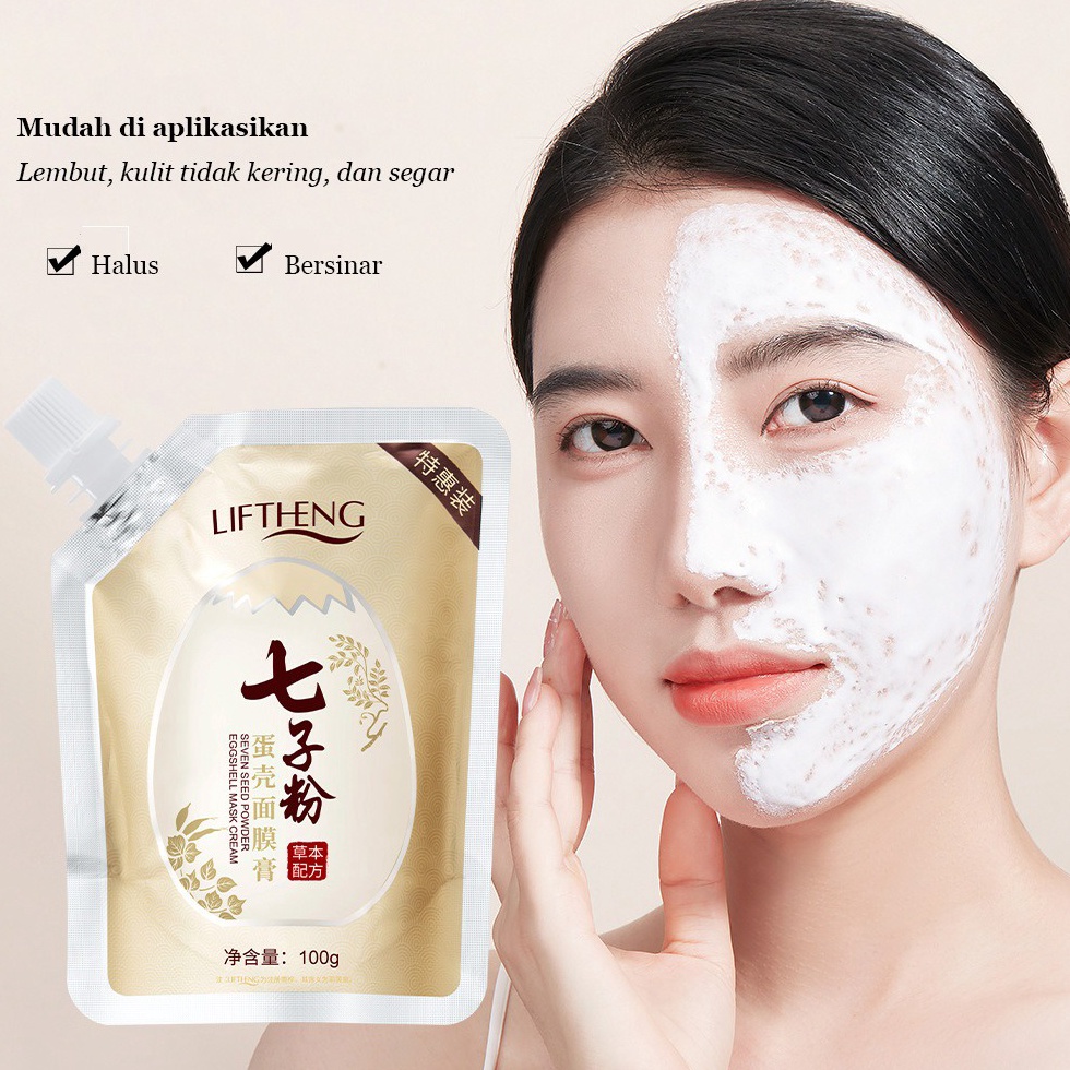 (C㊛BF☛) LIFTHENG moisturizing yeast eggshell mask cream - SECRETCOLORFUL paaling.laris