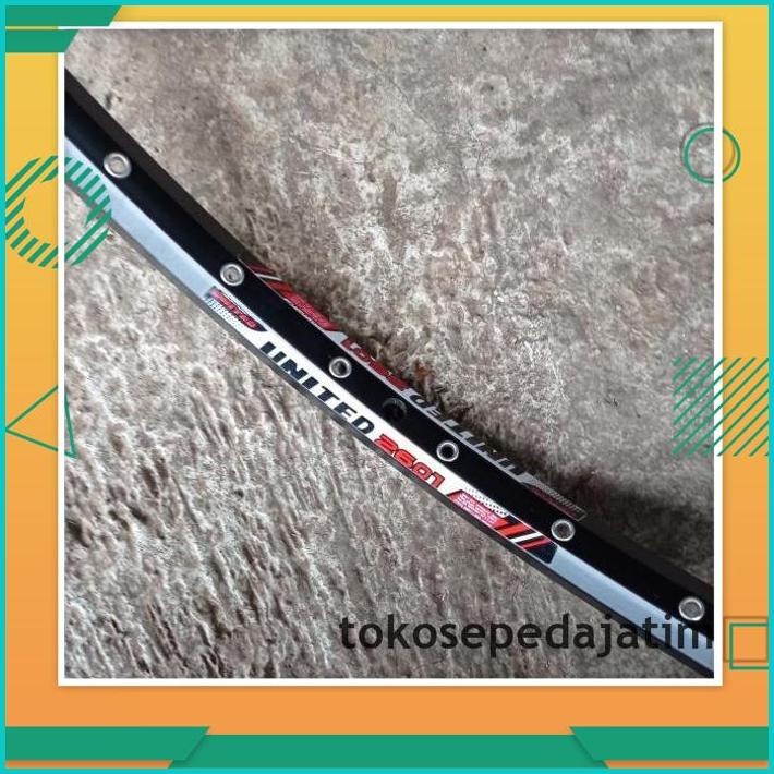 CUCI GUDANG VELG/RIMS SEPEDA 26 MTB UNITED ALLOY DOUBLE WALL MATA IKAN 36H VG-2602 