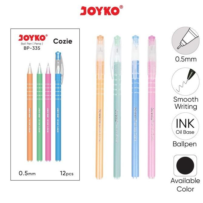 

[ PER LUSIN ] Ball Pen Pulpen Pena Joyko BP-335 Cozie 0.5 mm