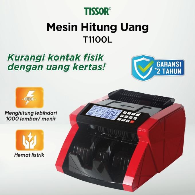 

Tissor T1100L Mesin Penghitung Uang - Alat Hitung Uang Money Counter