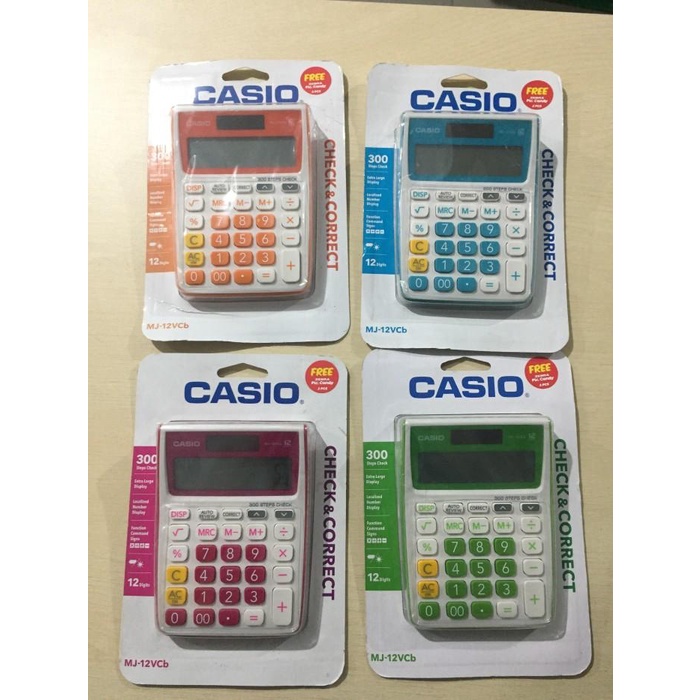 

Kalkulator Casio Warna Warni Mj-12Vcb