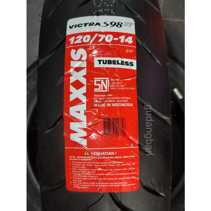 Terlaris Ban Maxxis Victra 120/ 70 - 14 Bukan Swallow
