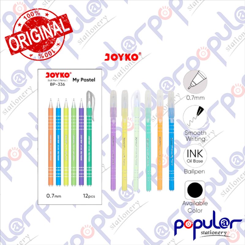 

Bolpoint Joyko BP 336 My Pastel 0.7mm (1Pak/12Pcs)