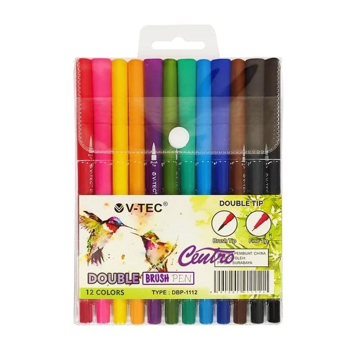 

brush pen v-tec 12 warna - 24 warna