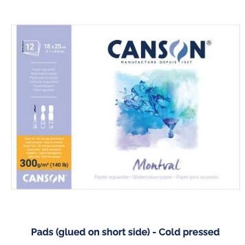 

Canson Montval Aquarelle 12s 300g 24x32 - Kertas Gambar Watercolor