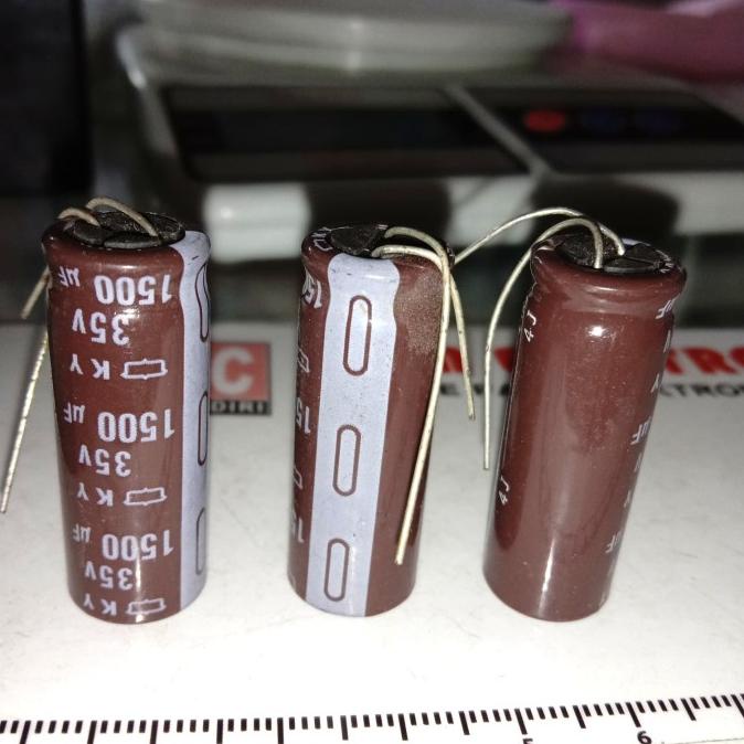 1500uf 35v 1500 35 1.500uf 1.500 Elco Capacitor Elko Kapasitor Polar pcmelektrob9090 Diminati Banget