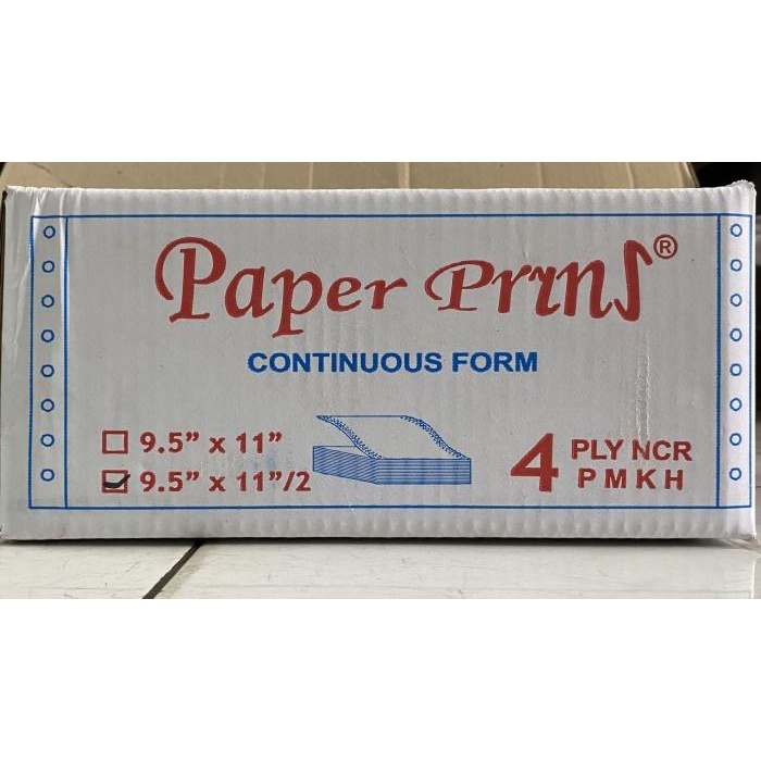 

Paper Continuous Form / Kertas Komputer Paper Prins 91/2X11 4Ply:2 (K4:2)