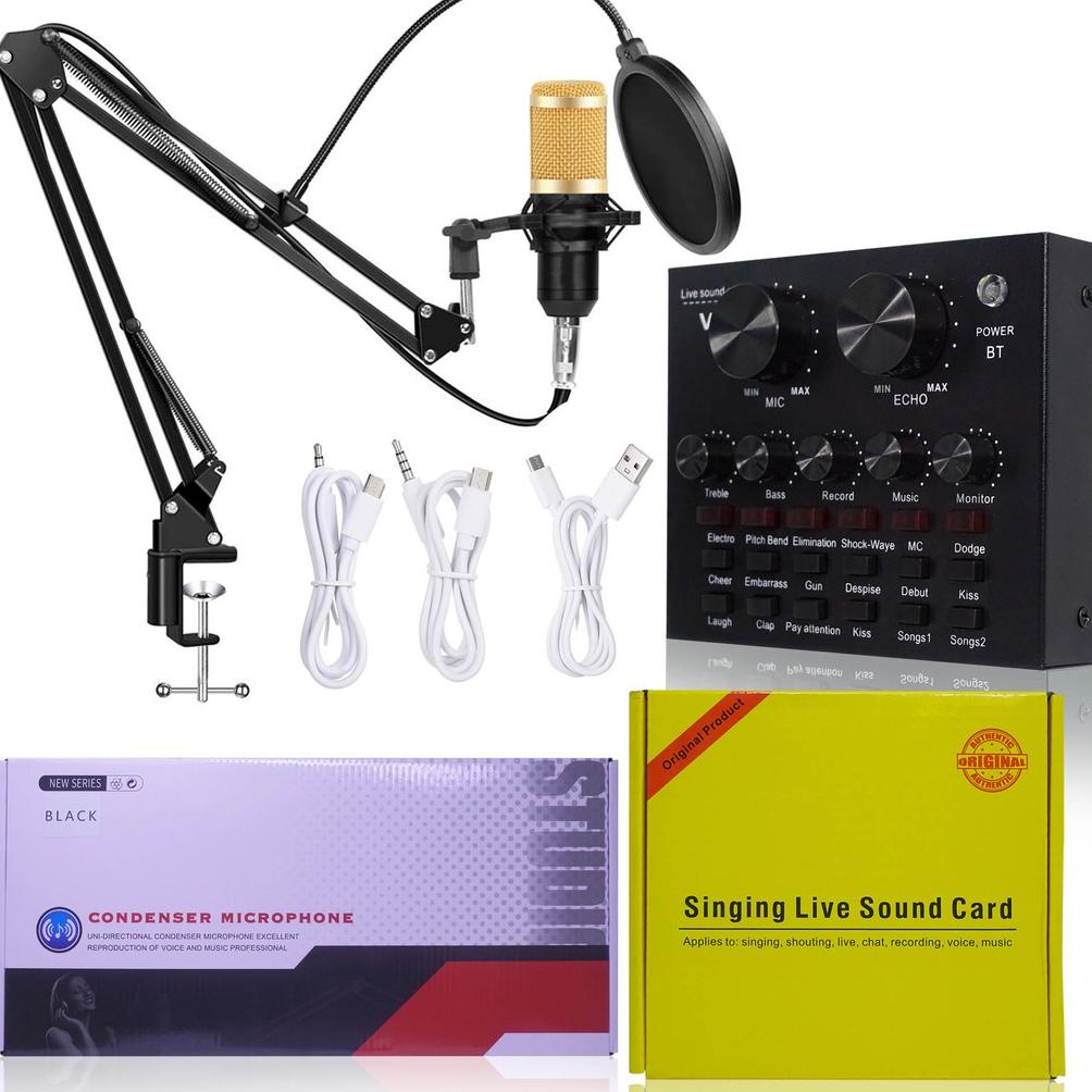 Sale Cod Paket Lengkap Mic Bm 800 Full Set Audio Recording Mic Condenser Microphone Recording Mic Bm