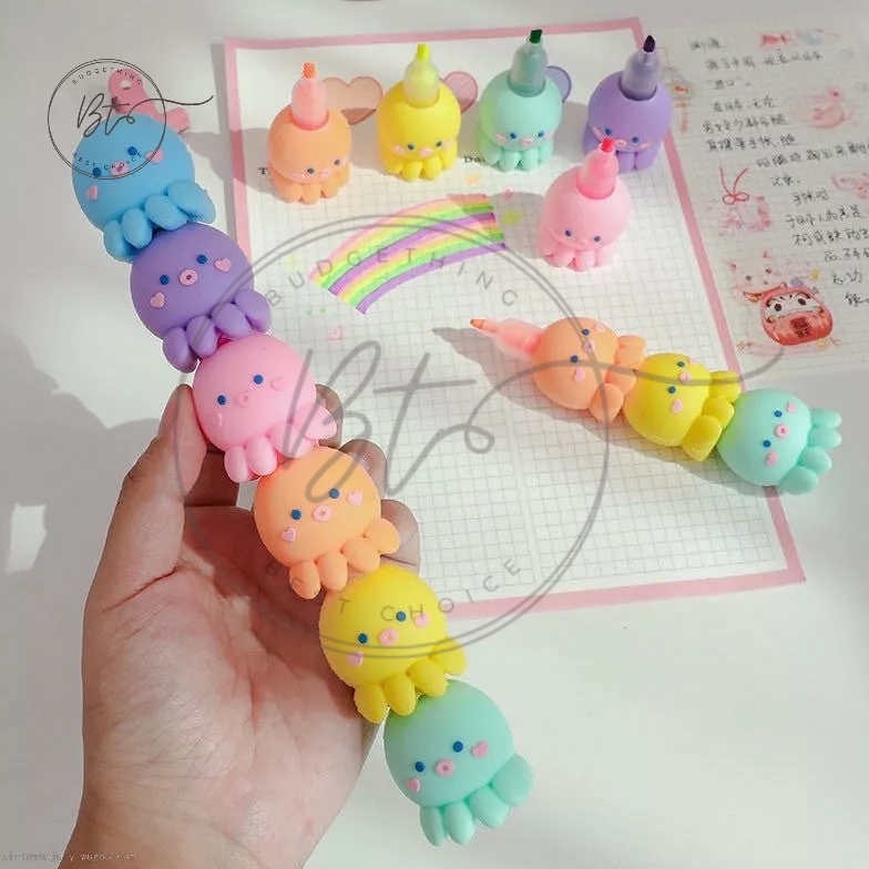 

Kirim langsung [B111] Highlighter 3D Octopus Tumpuk 1 Set Stabilo Spidol Pastel Marker Textlighter Textliner Gurita ubur ubur 47