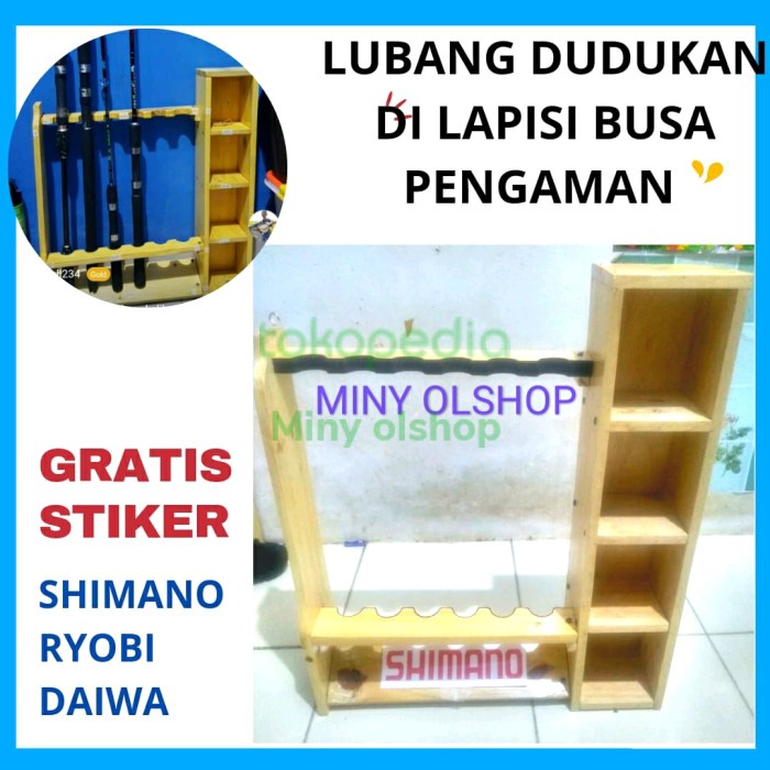 Rak Joran Pancing Plus Kotak Essen