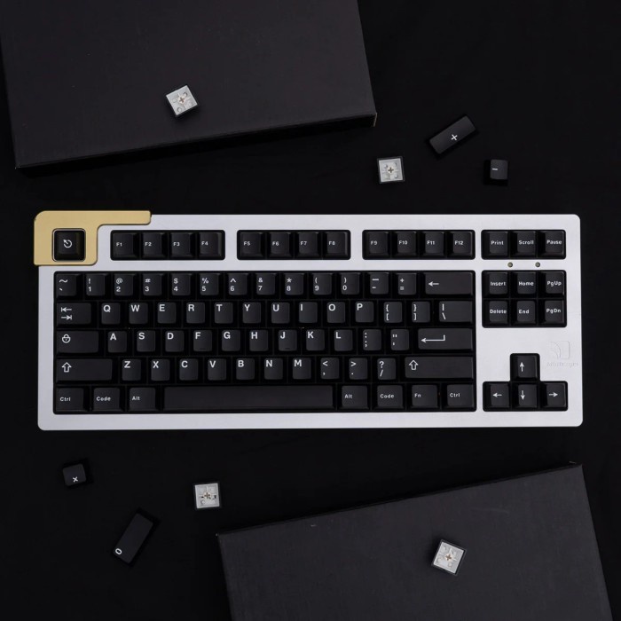 Keycaps White on Black (WOB) - Cherry Profile