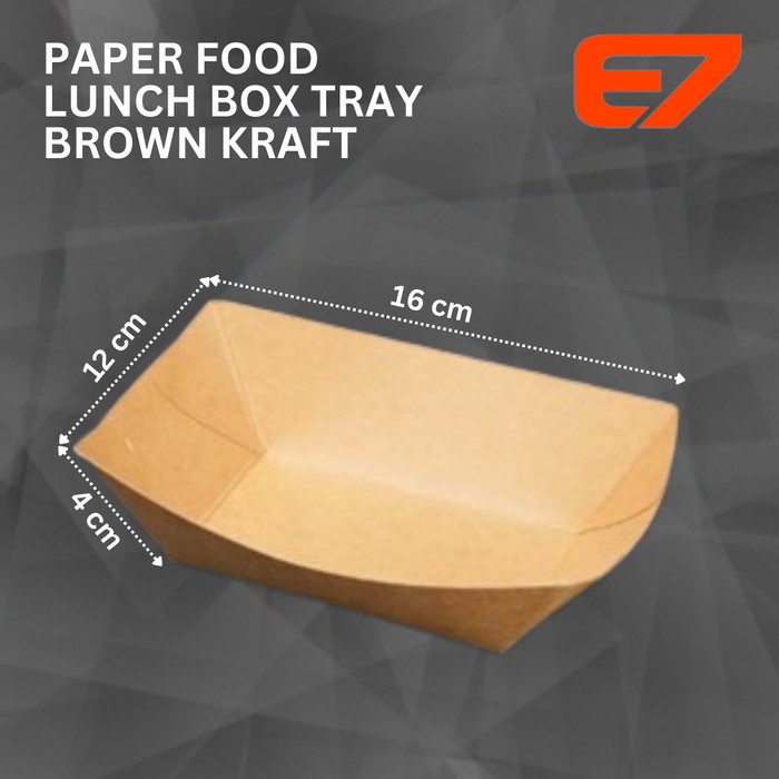 

Paper Food Tray Brown Kraft - Kertas Alas, Tatakan Makanan - Isi 50Pcs