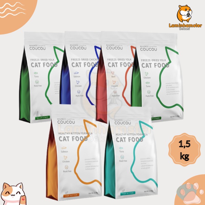 

Makanan Kucing Coucou Dryfood 1,5 Kg