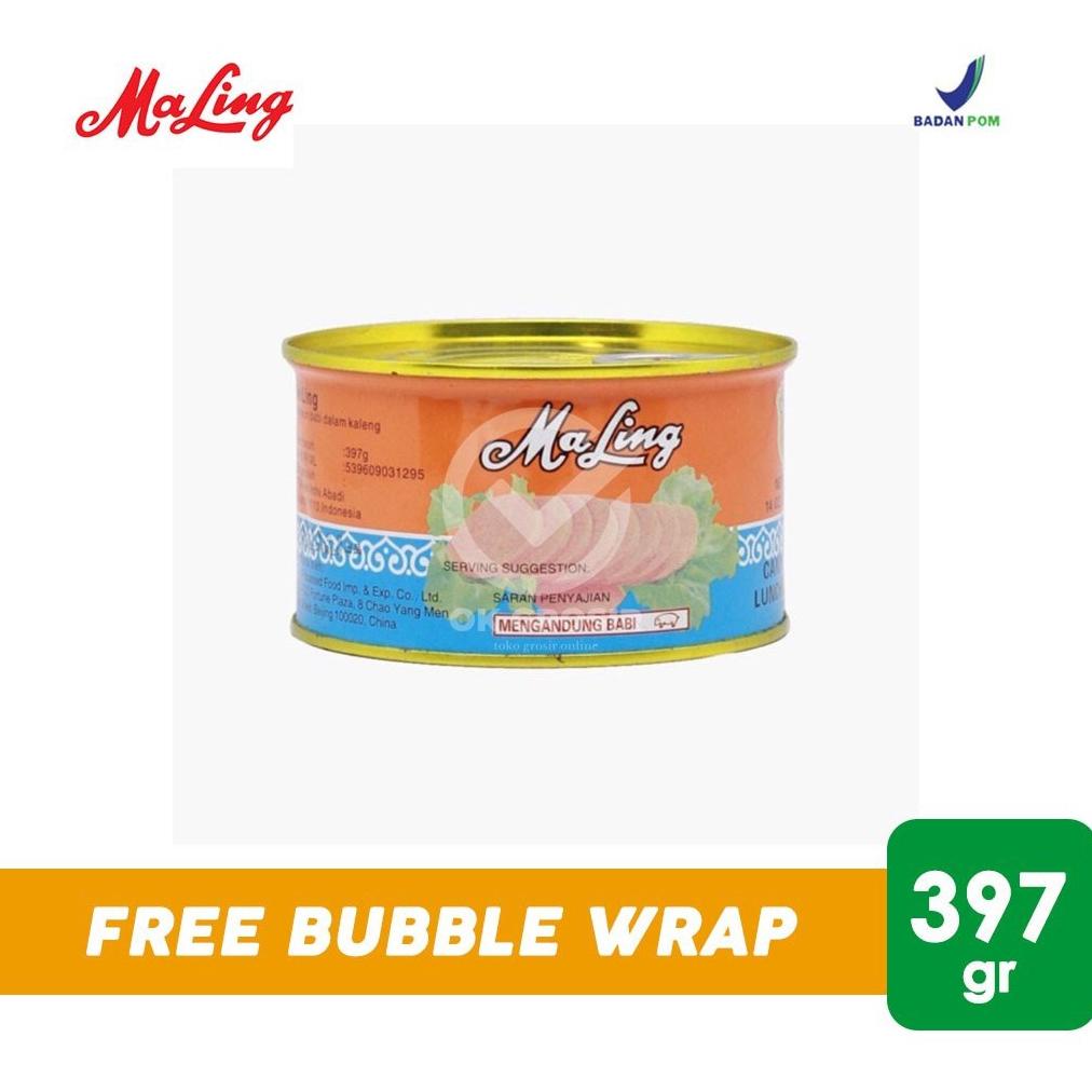 

Maling Pork Luncheon Meat / Ma Ling Daging Babi Kaleng (397 gr) Best Seller