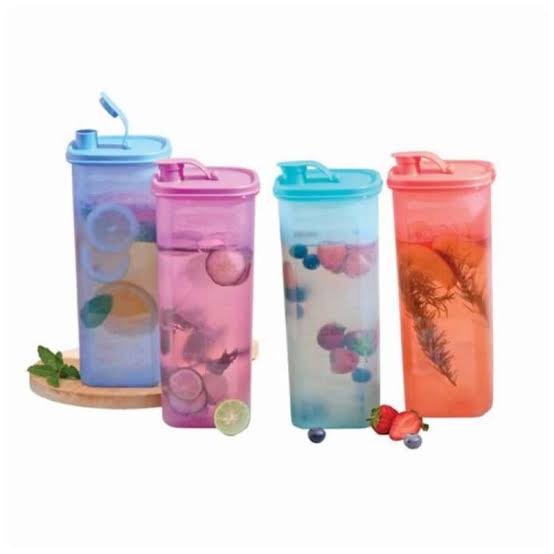 Yy0662 Botol Tempat Air Minum Tupperware Slimeline 2 Liter 2L