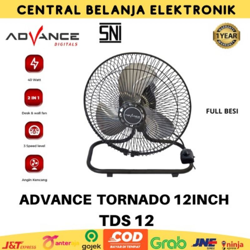 Kipas angin tornado advance TDS 12inch / kipas angin meja tornado TDS12