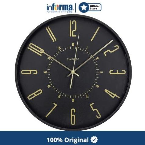 Informa - Informa 40.4 Cm Jam Dinding Plastik 6946 - Hitam