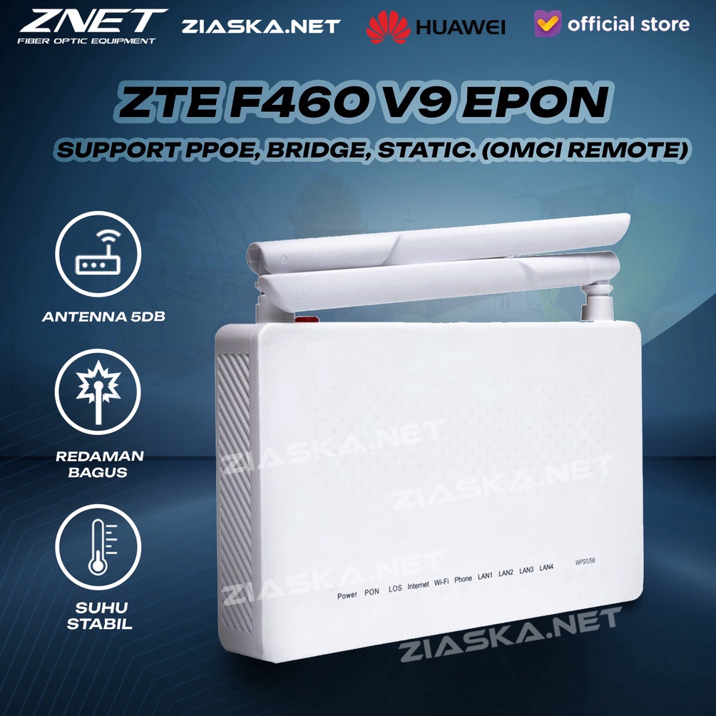 Telah Hadir.. New EPON zte F460-V9  Epon Onu Ont suport HSGQ HIOSO dan semua OLT EPON G8J