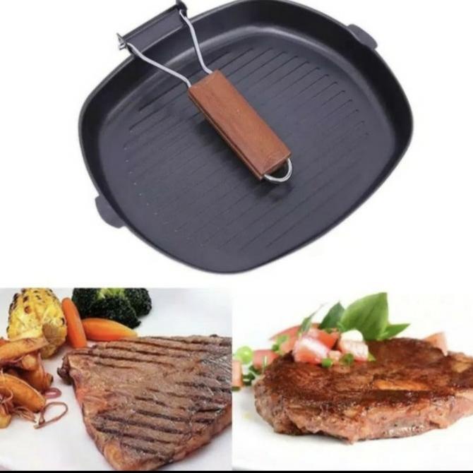 +%+%+%] Square Grill Pan | Grill Pan Kotak | Teflon Panggangan Kotak | Wajan