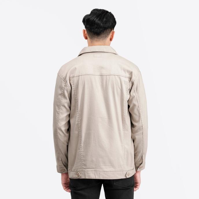 LIVEHAF - Trucker Canvas Jacket Light Cream