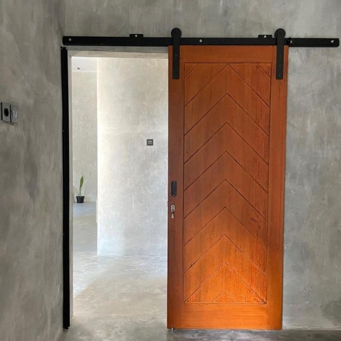 Kusen Dan Pintu Sliding Pintu Kayu Jati Blm Dicat Plitur