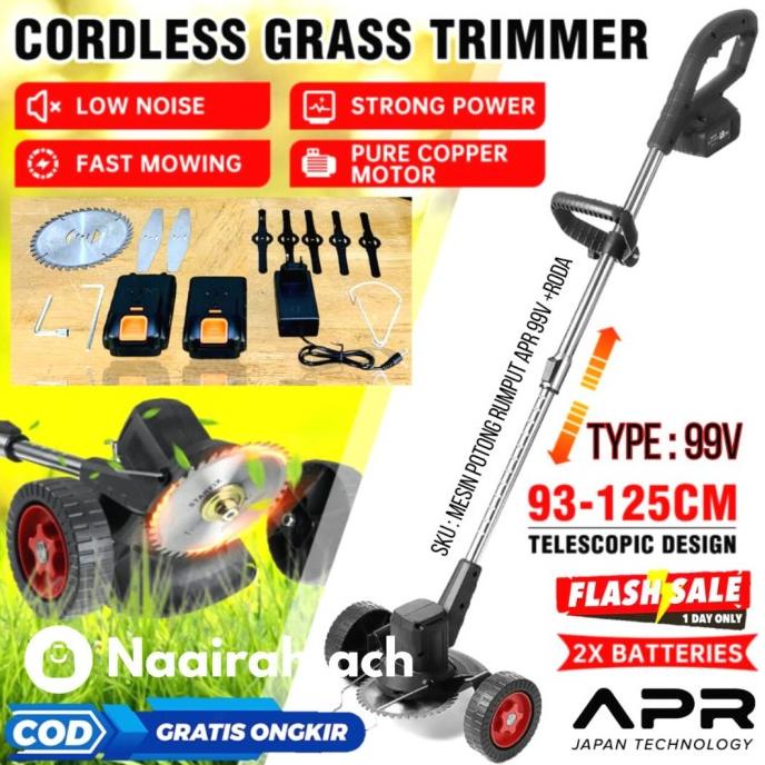 Mesin Potong Rumput Listrik Baterai Portable APR Japan 13V JLD 48V
