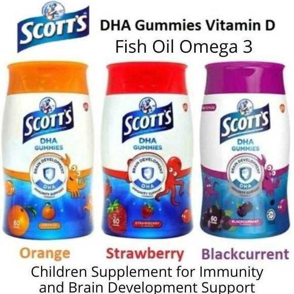 

SCOTT'S DHA GUMMIES VITAMIN D ANAK /SCOTT SCOTTS supplemen minyak ikan Best Seller