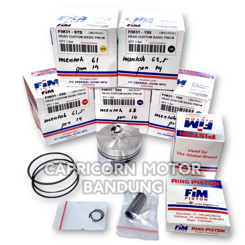 Piston Kit MENTAH CUSTOM 61 61.5 62 62.5 63 PEN 14 FIM31 FIM IZUMI MENTAHAN