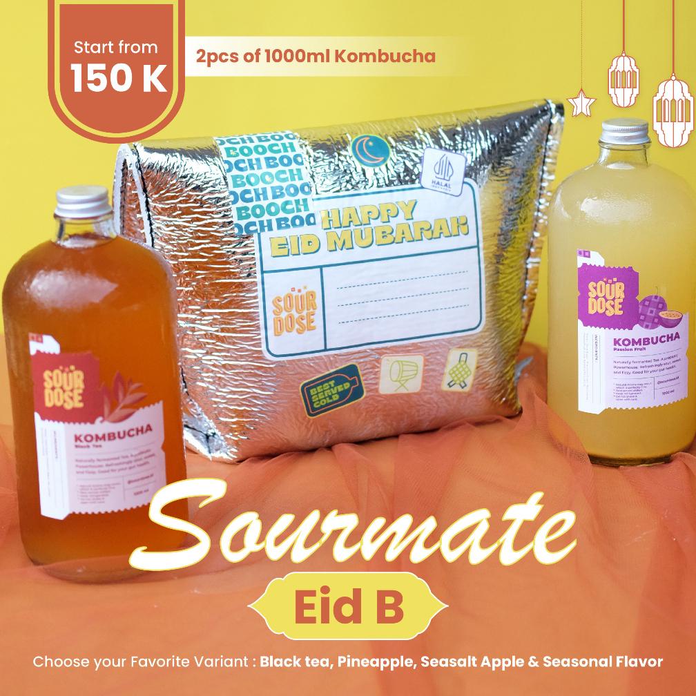 

[Hampers] Kombucha 1000 ml Sourmate Eid B - 2 Bottle | by Sourdose Best Seller