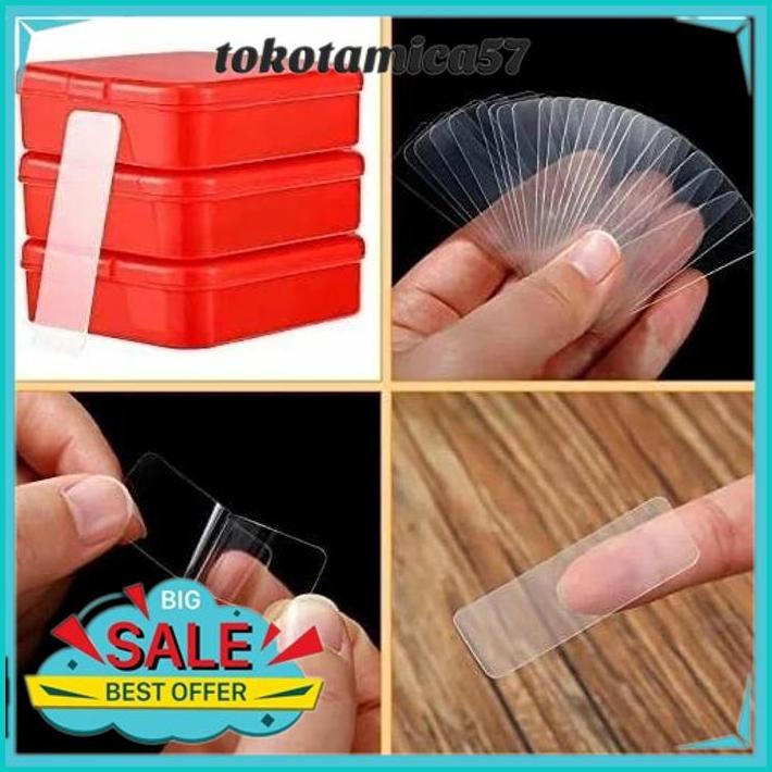 

STIKER NANO DOUBLE TAPE AKRILIK MINI PEREKAT 2 SISI BOX KOTAK ISI 60 GRATIS ONGKIR