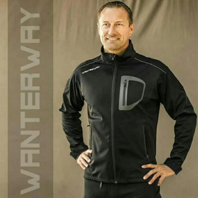 jaket pria / jaket motor harian / jaket waterproof anti air - M, Hitam