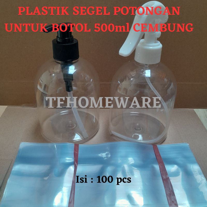 Plastik Segel Botol Cembung 500ml isi 100pcs plastik wrap