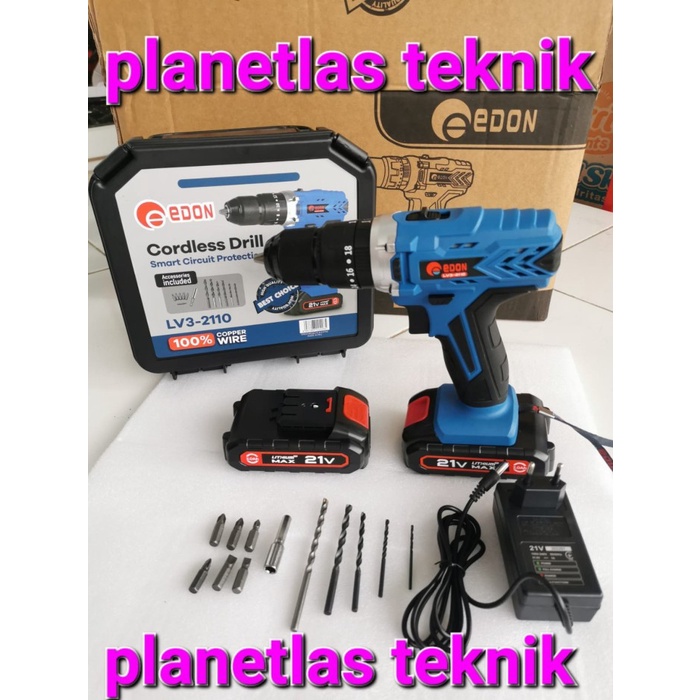Terlaris Mesin Bor Tangan Tembok Beton 10Mm Edon Lv3-2110 Impact Drill Edon
