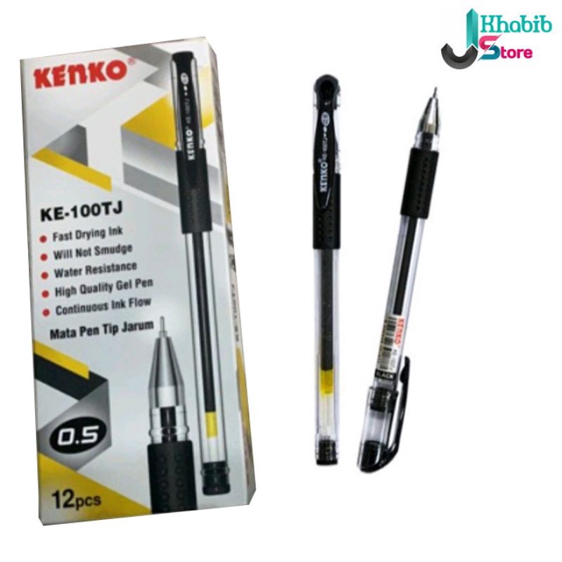

pulpen gel kenko KE -100 TJ 0.5mm ujung lancip(1 pack isi 12pcs)