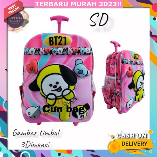 Tas Koper Roda Anak Tas Ransel Troli Tas Dorong Anak Import Terbaru 2023 Backpack Tebal Kuat Mini Pr
