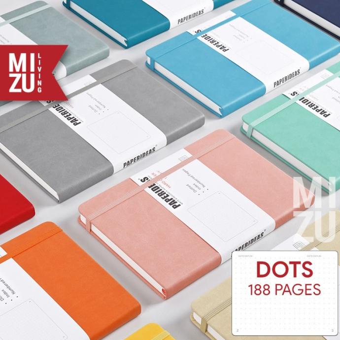 

PAPERIDEAS A5 DOTS HardCover NOTEBOOK 100GSM BUJO Fountain Pen Paper