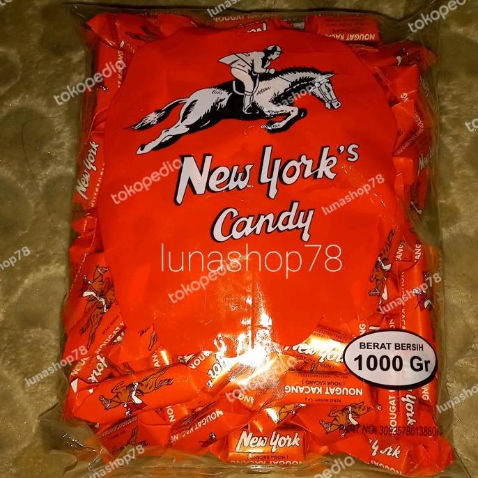 

:=:=:=:=] Permen nougat kacang New York peanut candy 1000g 1kg