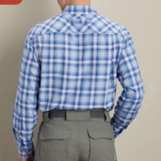 Kemeja Pria Kotak Biru,Kuning, Hijau Duluth Longsleeve Normal /