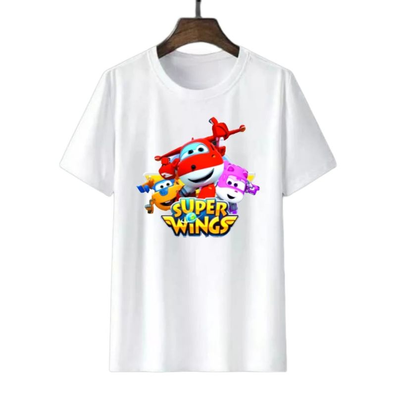 Baju Kaos Anak Laki Laki Superwings Usia 1-13Tahun/Remaja Dan Dewasa