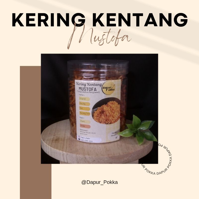 

Kering Kentang Mustofa 150 gram Toples Premium