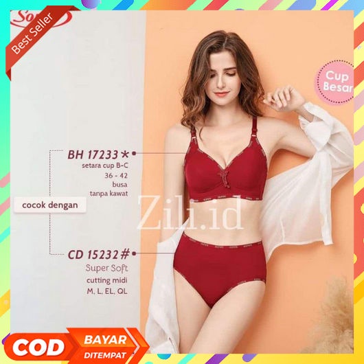 Bra Setelan Bh + Cd Push Up Kutang Kawat High Quality 34-38 Cup Ab Sorex Bra Set Super Soft Tanpa Ka