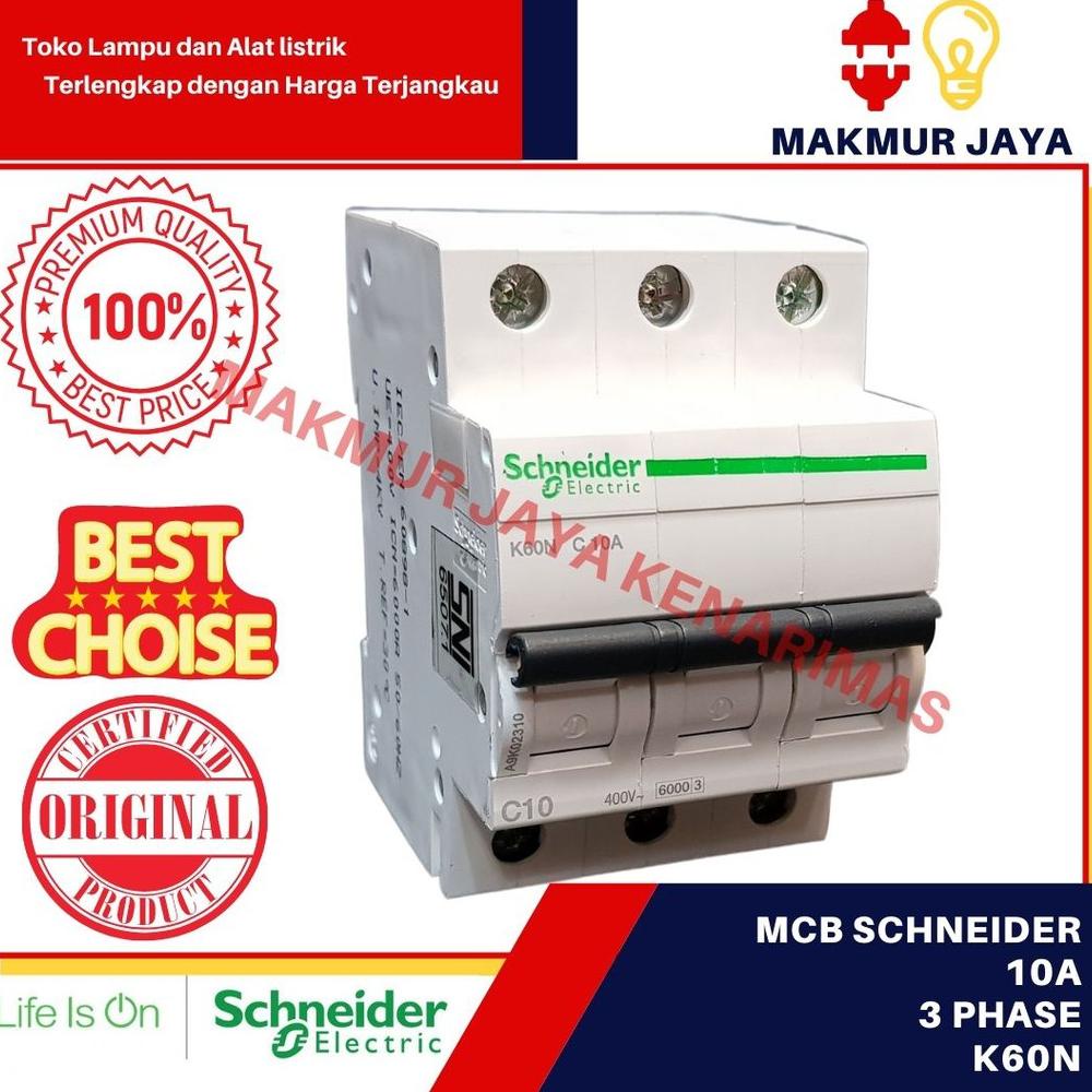 Terbaik Mcb 3 Phase 10,16,32,63A Schneider/ Mcb Schneider 3 Pas 10,16,32,63A